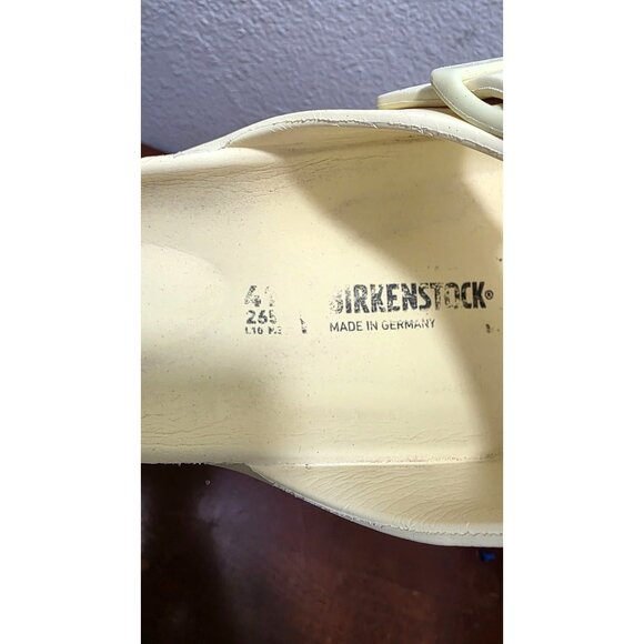 Birkenstock Arizona Eva Sandals Yellow Double Strap Adjustable Size 41 Narrow Fi - Picture 8 of 8